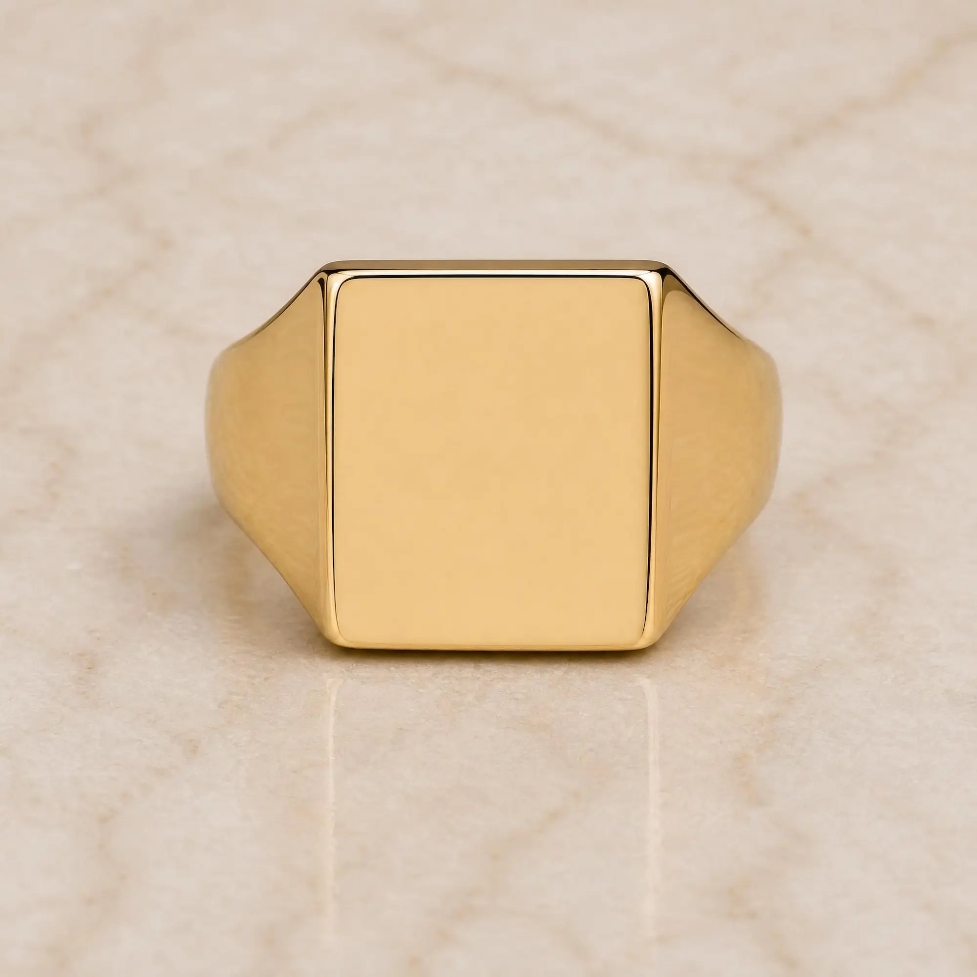 Chevalière Homme Rectangle